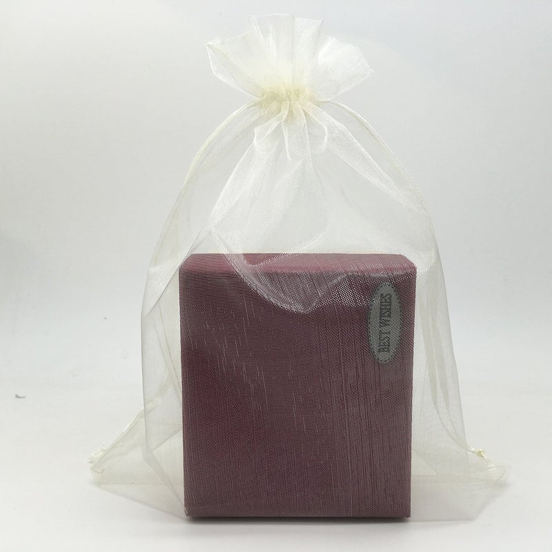 SUNGULF 100pcs Organza Pouch Bag Drawstring 6"x9" 16x22cm Strong Gift Candy Bag Jewelry Party Wedding Favor (Ivory)
